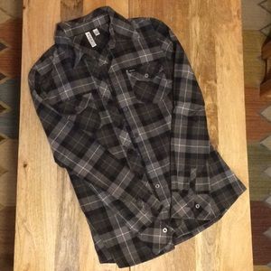 RVCA grey flannel button down